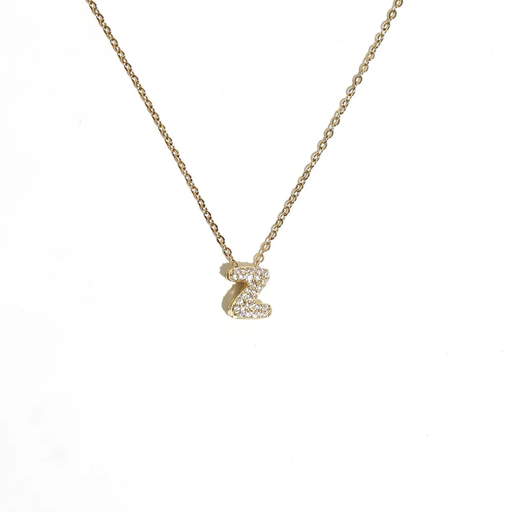 Damen-Choker mit minimalistischem Anhänger Initiale z