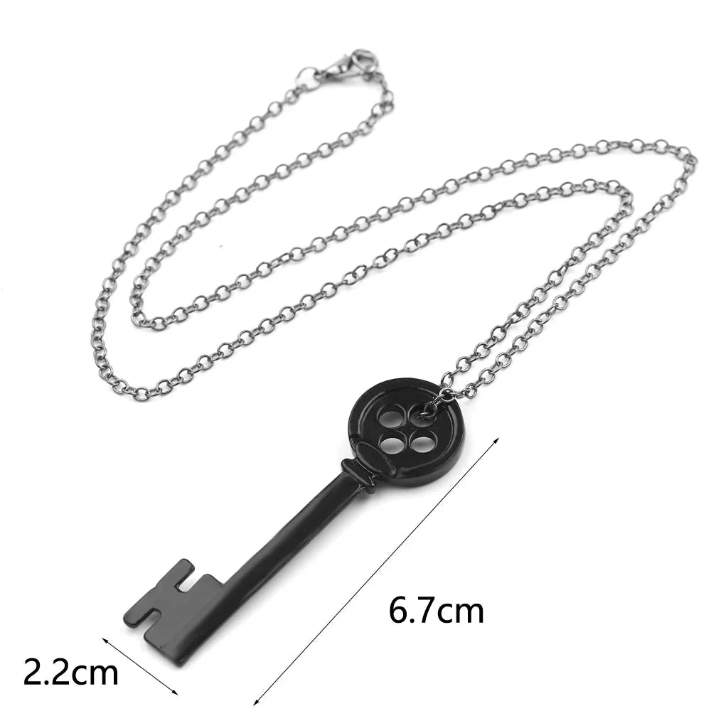 Herrenhalskette mit schwarzem Schlüsselanhänger