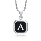 Herren-Halskette mit hexagonalem Initial-Anhänger a