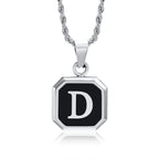 Herren-Halskette mit hexagonalem Initial-Anhänger d