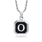 Herren-Halskette mit hexagonalem Initial-Anhänger o