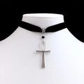 Halskette mit Ankh-Kreuz Anhänger im Choker-Stil