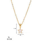 Choker-Halskette mit Sternanhänger mit Zirkonia-Pavé aus Gold