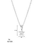 Choker-Halskette mit Sternanhänger mit Zirkonia-Pavé aus Silber