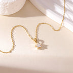 Choker-Halskette mit Sternanhänger mit Zirkonia-Pavé aus Gold