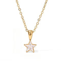 Choker-Halskette mit Sternanhänger mit Zirkonia-Pavé aus Gold