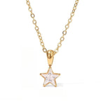 Choker-Halskette mit Sternanhänger mit Zirkonia-Pavé aus Gold