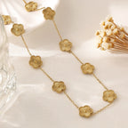 Choker mit 5-Blatt-Klee-Anhängern