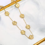 Choker mit 5-Blatt-Klee-Anhängern