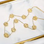 Choker mit 5-Blatt-Klee-Anhängern