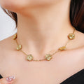 Choker mit 5-Blatt-Klee-Anhängern