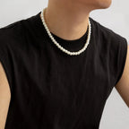Herren Choker mit Perlen