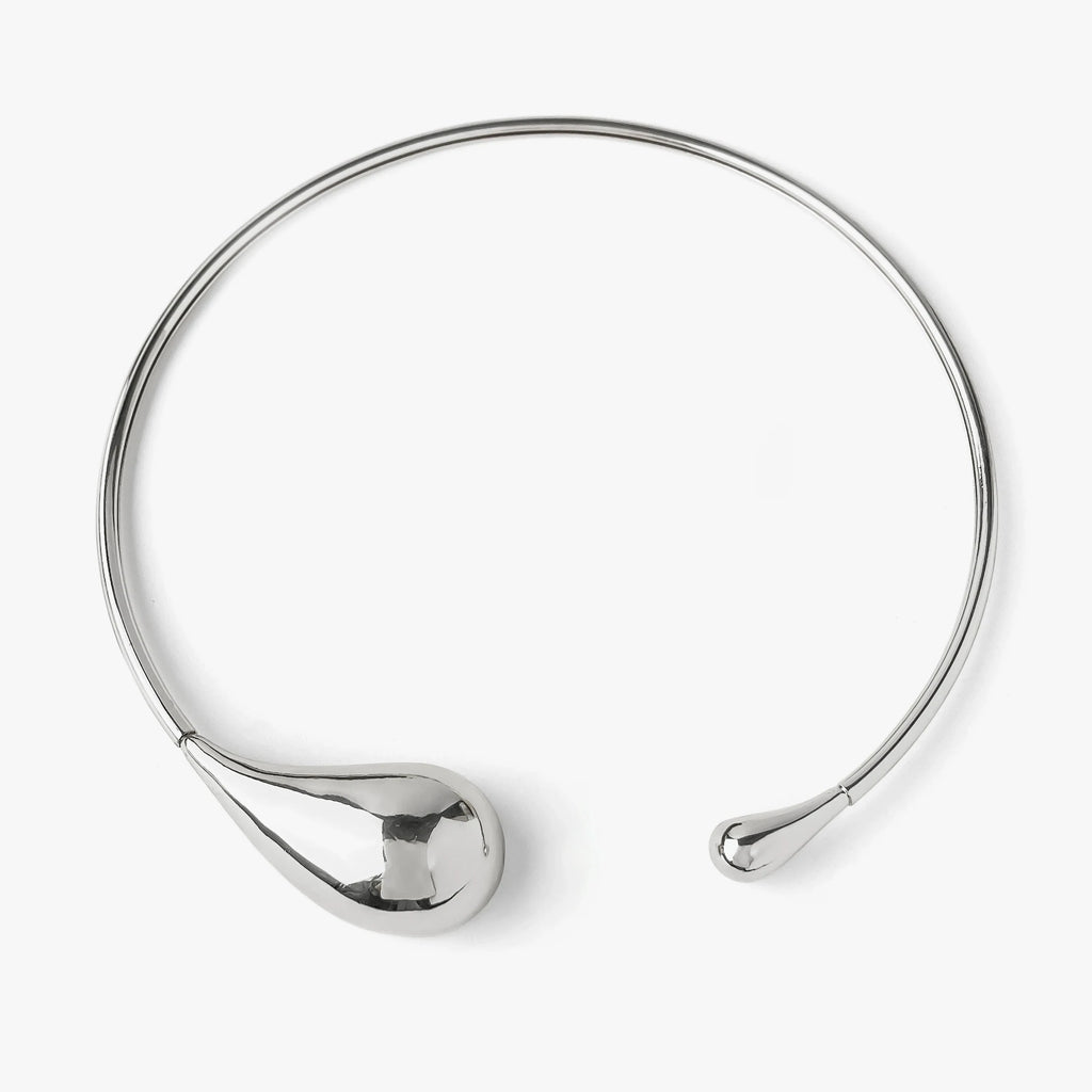 Halskette Choker Anhänger Wassertropfen Silber