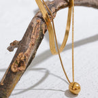 Halskette Choker Anhänger großer Wassertropfen gold