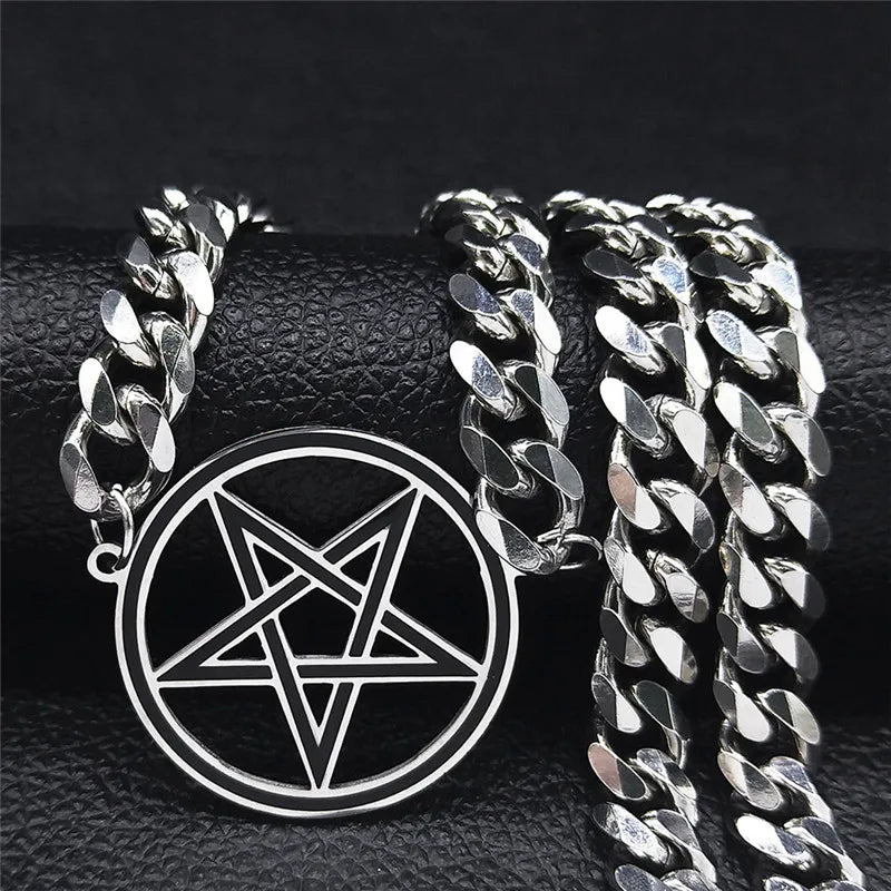 Halskette Choker Anhänger Pentagramm Hexerei Wicca