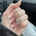 Halskette Schlangenanhänger aus Silber