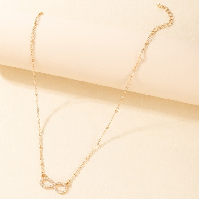 Halskette Unendlichkeitssymbol Anhänger Damen Gold