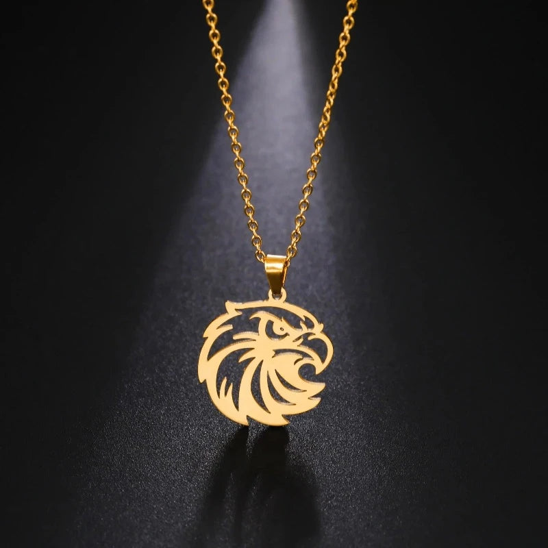 Kette mit Adlerkopf-Anhänger aus Gold