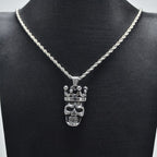 Halskette Totenkopf mit Krone
