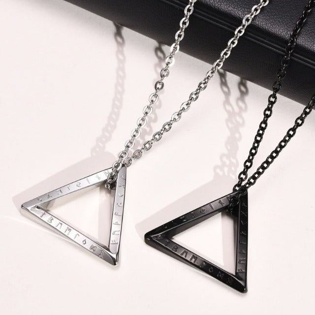 Wikinger Halskette Runenanhänger Keltisch für Herren Damen Nordisch schwarz