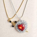 Paare Halsketten Anhänger Herz und Schwert 