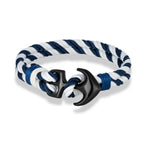Doppelanker-Armband weiß und blau