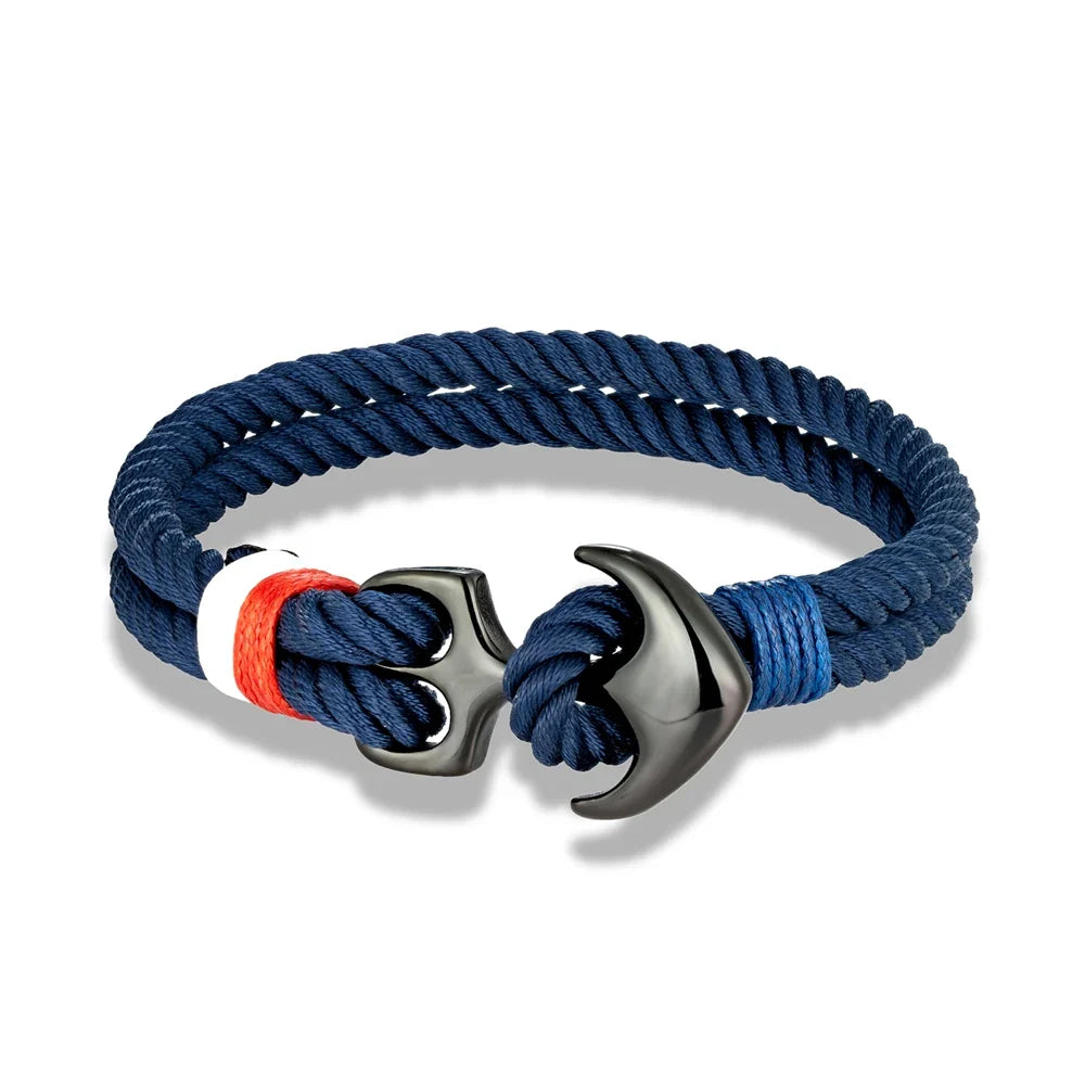 Doppelanker-Armband blau