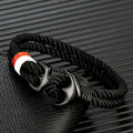 Doppelanker-Armband schwarz