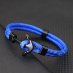 Doppelanker-Armband schwarz blau