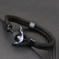 Doppelanker-Armband schwarz schwarz
