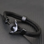 Doppelanker-Armband schwarz schwarz