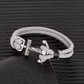 Doppelanker-Armband für Herren grau