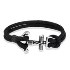 Doppelanker-Armband für Herren schwarz