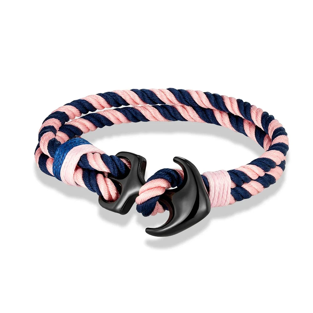Doppelanker-Armband rosa