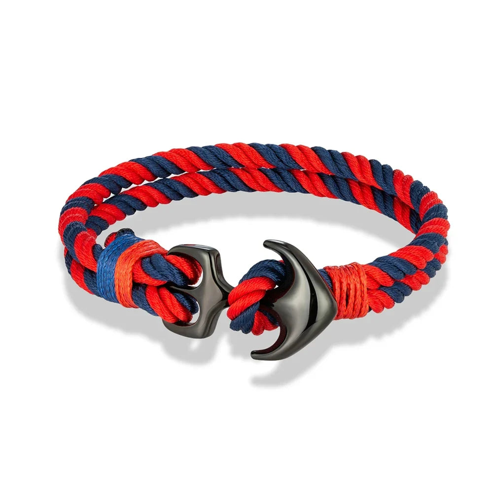 Doppelanker-Armband rot