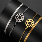 Doppelarmband mit dem Davidstern, jüdisches Symbol 