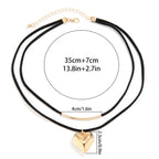 Doppelhalskette Herzanhänger