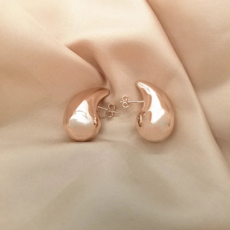 Ohrstecker Große Wassertropfen Gold