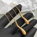 Elegante hängende Ohrringe feiner Wassertropfen Gold