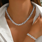 Ensemble queue de poisson crystal - collier et bracelet