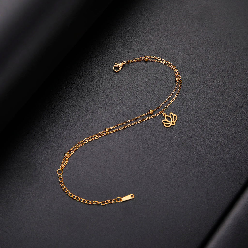 Lotusblüten-Armband für Damen aus Gold