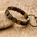 Gourmette Tigerauge Damen Armband mit Kordel