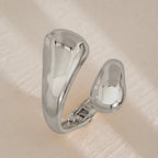 Großes Gourmette-Armband Wassertropfen silber