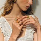 Großer Ring Blumenring im transparenten Rahmen