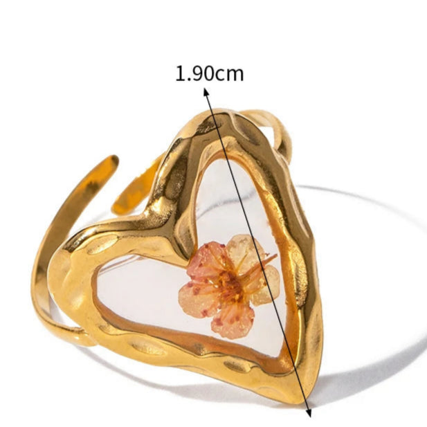Großer Ring Blumenring im transparenten Rahmen