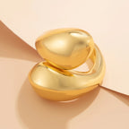Großer Ring Wassertropfen Gold