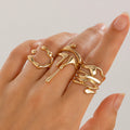 Langer Ring Wassertropfen Gold