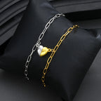 Set aus 2 Halbherz-Armbändern für Paare