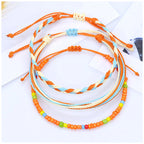 Set aus 3 farbigen, wasserdichten brasilianischen Armbändern