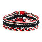 Set aus 3 geflochtenen mehrfarbigen brasilianischen Armbändern 
